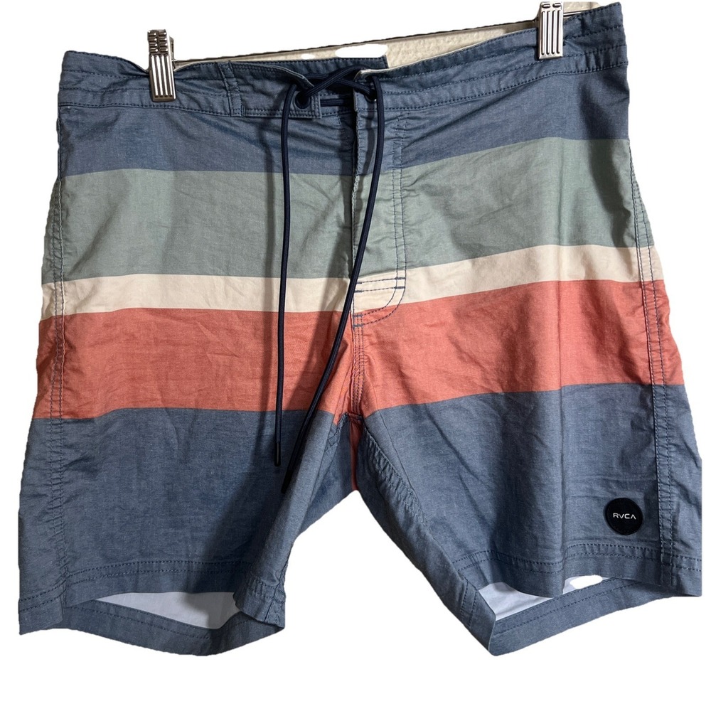 RVCA Shorts Mens 30 Multicolor  Boardshorts‎ Swim Trunks Drawstring